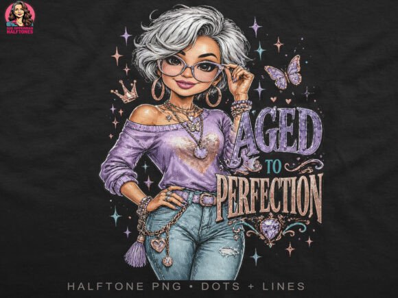 Aged to Perfection: A Halftone Portrait for Bold Apparel