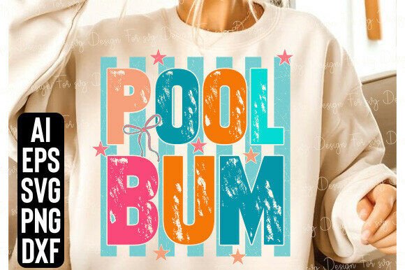 Capture the Preppy Pool Bum Vibe: A Digital Design Asset for Summer