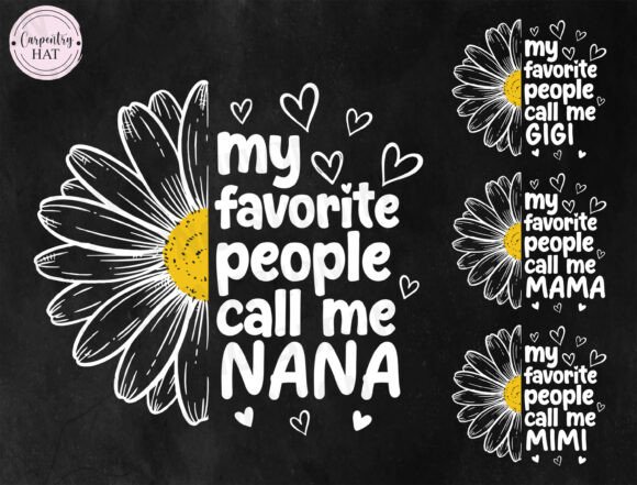 Charming Nana & Mimi Daisy Designs for Personalized Gifts