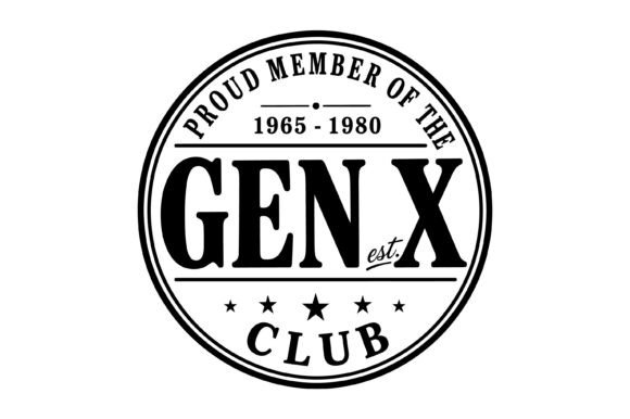 Gen X Club Vintage Badge Design: A Nostalgic Design Asset