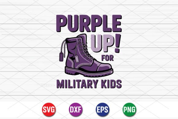 Purple Up Military Kids Boot Design: Bold Support