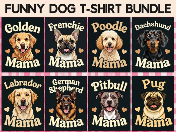 Stylish Dog Mom PNG Design Bundle for Pet Lovers