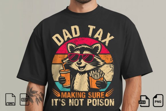 The Dad Tax Raccoon SVG: A Humorous Design for Merch & Crafts